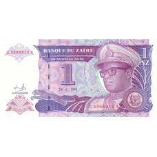 P52 Zaire - 1 N. Zaire Year 1993